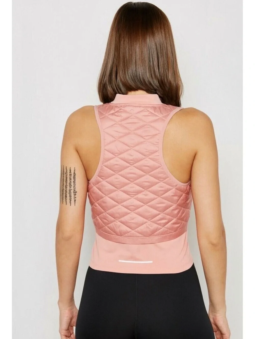 Nike AeroLayer Quilted Running Vest Clean Girl Gorpcore Pink Puffer Small S